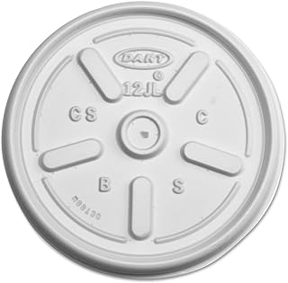 DART DCC12JL - Plastic Lids, for 12 Oz. Hot/Cold Foam Cups, Vented