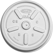 Dart 12JL White Vented Lid (Case of 1000)