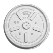 White Vented Lid (Case of 1000) by DART – 12 oz, 12.0 ounces, Plastic, white, Pack of 1000