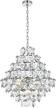 ELEGANT Lighting Adaline 24 inch Chandelier in Chrome