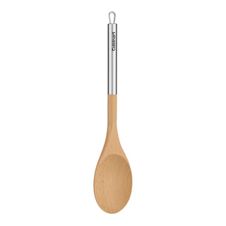 Solid Spoon- Silver by Cuisinart – One Size, Stainless Steel, Wood, Model CTG-BEW-SSS