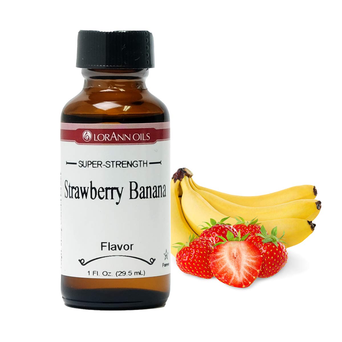 Strawberry/Banana Flavor 1 Ounce by by LorAnn Oils – 1 Fl Oz (Pack of 1), Pale Yellow, Model 0711-0500