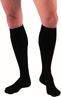 JOBST for Men Knee High Closed Toe Compression Stockings, High Quality, Extra Firm Legware for All Day Comfort for Males, with Odor Control Technology, Compression Class- 15-20 - Medium