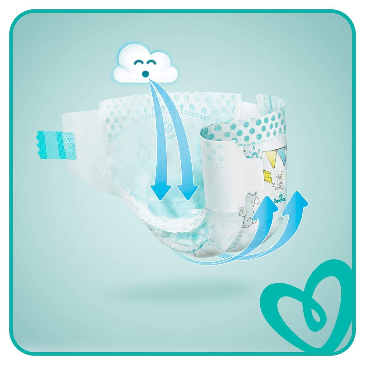 Pampers Taille 5 / White / 128 Baby Diapers