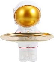 Decorative Astronaut Tray Resin Keys Storage Home Desktop Ornament | White Spaceman Decor, Desk Accent and Porch Organizer, Creative Artistic Style, Giftable Accent Piece