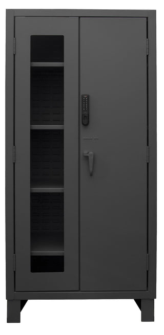 Storage Cabinet by Durham – 48 inches (W) x 83 inches (H) x 36 inches (D), Blend, Grey, Model 3702CXC-BLP4S-95