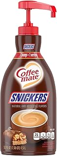 Coffee Mate Liquid Coffee Creamer, Snickers, 1.5 Liter Pump Bottle (NES97955EA)