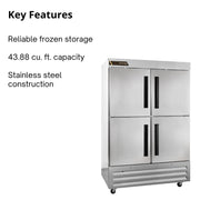 Traulsen (2) Split Solid Doors / Silver / 1 Freezers