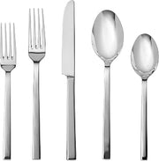 Fortessa Viggo Stainless Steel Flatware, Mirrored Stainless Steel, 20 Piece Place Setting, Service for 4