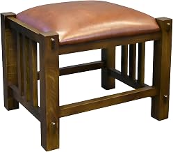 Starlight Canyon Home Solid Wood Bar Stool with Spindle Back and Leather Seat, Wooden Barstools for Kitchen Counter or Bar, Walnut