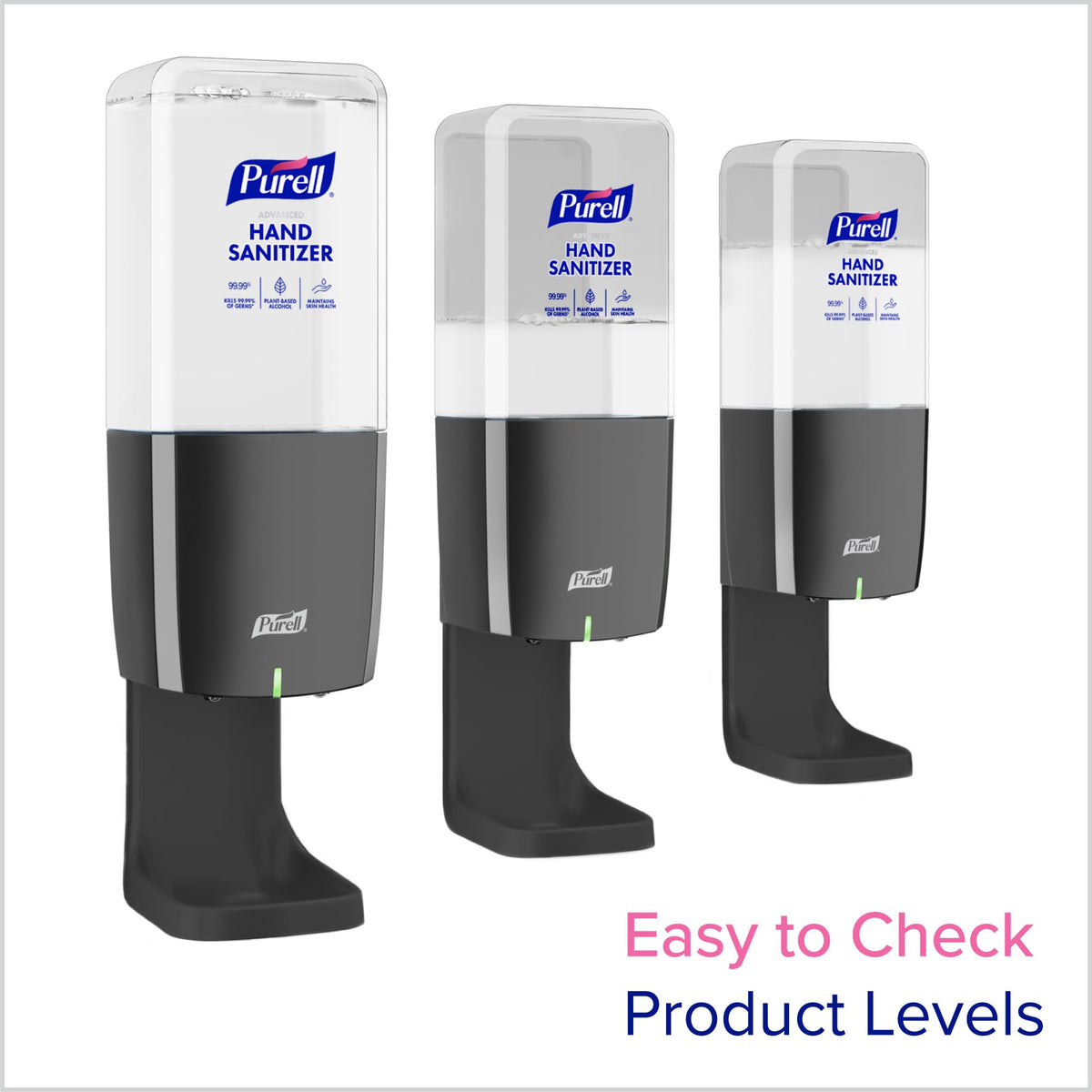 ES10 Automatic Hand Sanitizer Dispenser by Purell – True, Durable ABS Plastic (recycling code number 7)., Graphite, Model 8324-E1