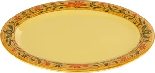 G.E.T. OP-145-VN Melamine Oval Serving Platter / Dinner Plate, 14.75" x 10.5", Venetian (Set of 12)