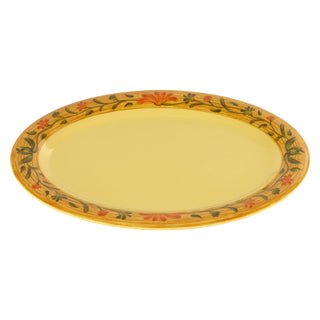 Melamine Oval Serving Platter / Dinner Plate by GET – 13.5" x 10.25", Melamine, Venetian, Pack of 12, Model OP-135-VN