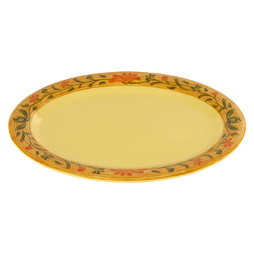 Melamine Oval Serving Platter / Dinner Plate by GET – 13.5" x 10.25", Melamine, Venetian, Pack of 12, Model OP-135-VN