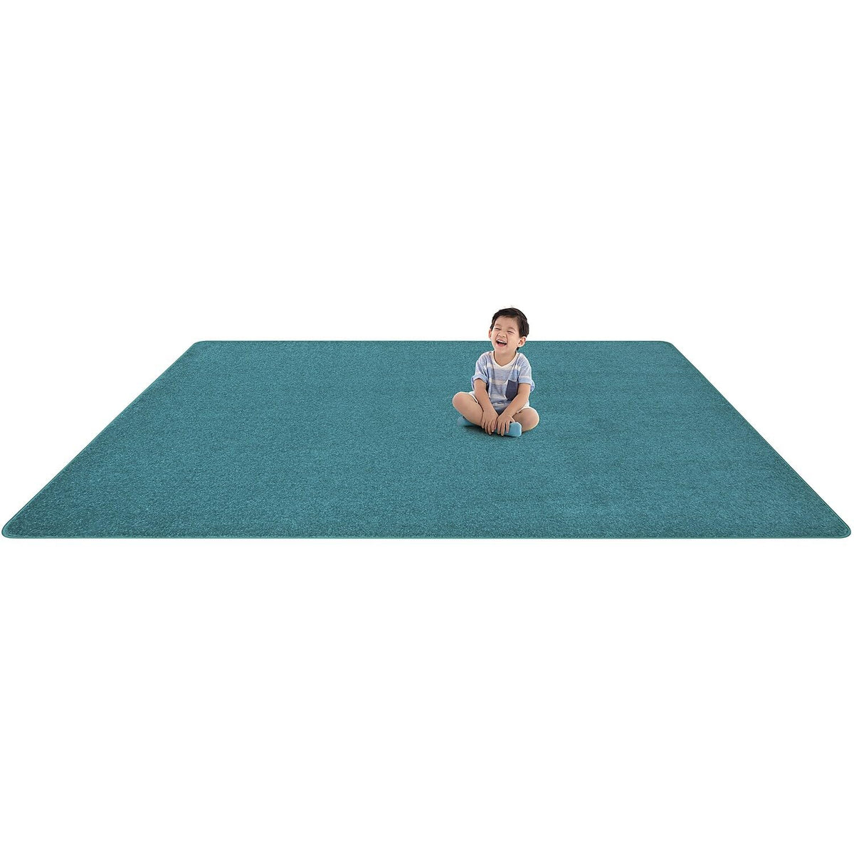 Endurance Solid Colored Area Rug in Color Mint by Joy Carpets – 4' x 6' (Rectangular), Polyester, Mint, Model 80N-05