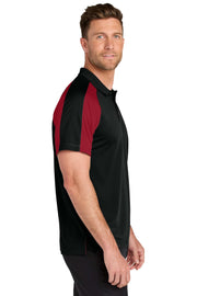 Unisex Wearever Performance Pique Colorblock Polo Black by Port Authority – Black