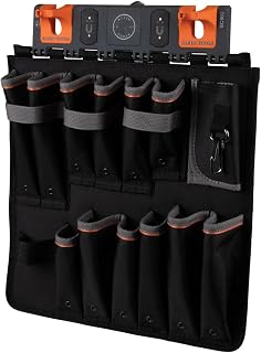KLEIN TOOLS BC502S S-Hook Tool Apron Storage Module, 12 Compartments, Magnetic, Optional S Hooks Secure Module to Aerial Utility Buckets