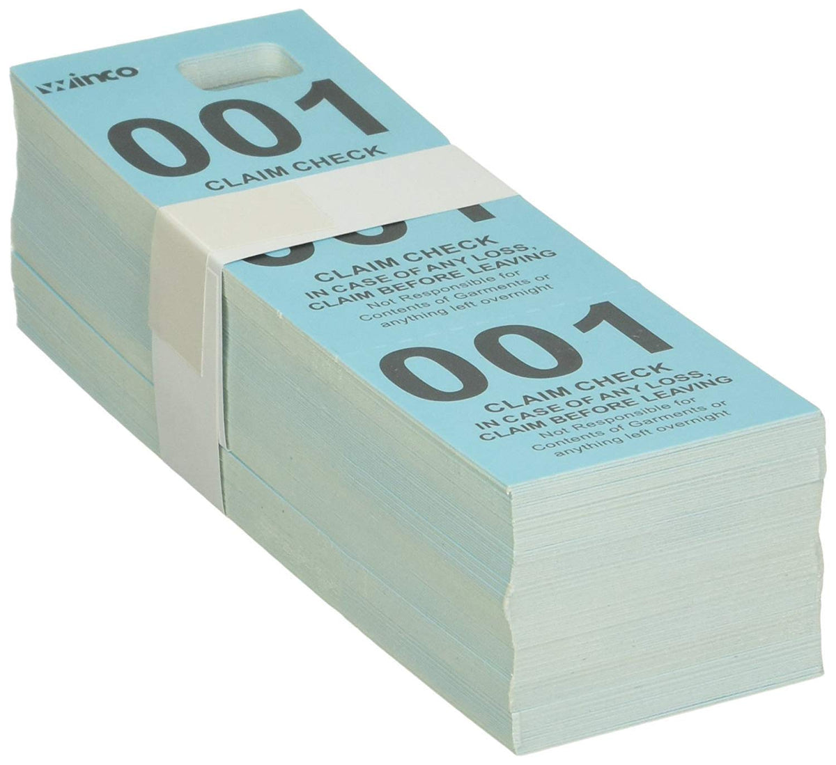 Coat Check Tickets by Winco – Card Stock, Blue-20, Pack of 20, Model CCK-5BL