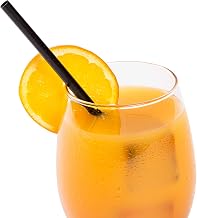 AmerCare 7.75 Inch Giant Paper Wrapped Black Straws, 7200