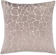 Michael Amini GLAMtastic Crackle Brown Velvet Pillow Set of 2 Crackle Texture Square Decorative Cushions Soft 100% Polyester Fabric Stylish Accent for Living Room Sofa Bedroom