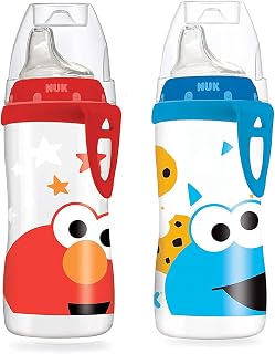 NUK Active Cup, 10 Oz, 1-Pack (2 Pack, Sesame Street)