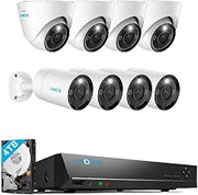 REOLINK 12MP PoE IP Camera Outdoor, Bullet & Dome Surveillance Cameras for Home Security, Human/Vehicle/Pet Detection 700lm Color Night Vision 4XRLC-1212A Bundle 4XRLC-1224A 1x16Ch NVR 4TB HDD