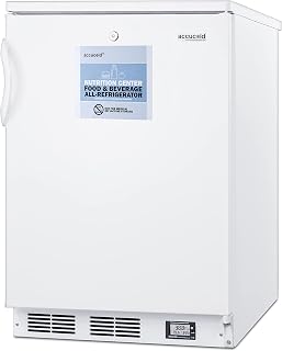ACCUCOLD Summit Appliance 24” Refrigerator, Peak24, 5.5 cu.ft. Capacity, Undercounter, White- FF6LW7NZ