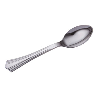 WNA Comet 620155 Polystyrene Spoon, 6 1/4" Long, Silver, 600/Case - Default Title