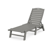 POLYWOOD Adjustable Chaise, 27" x 78 1/2" - Slate Gray
