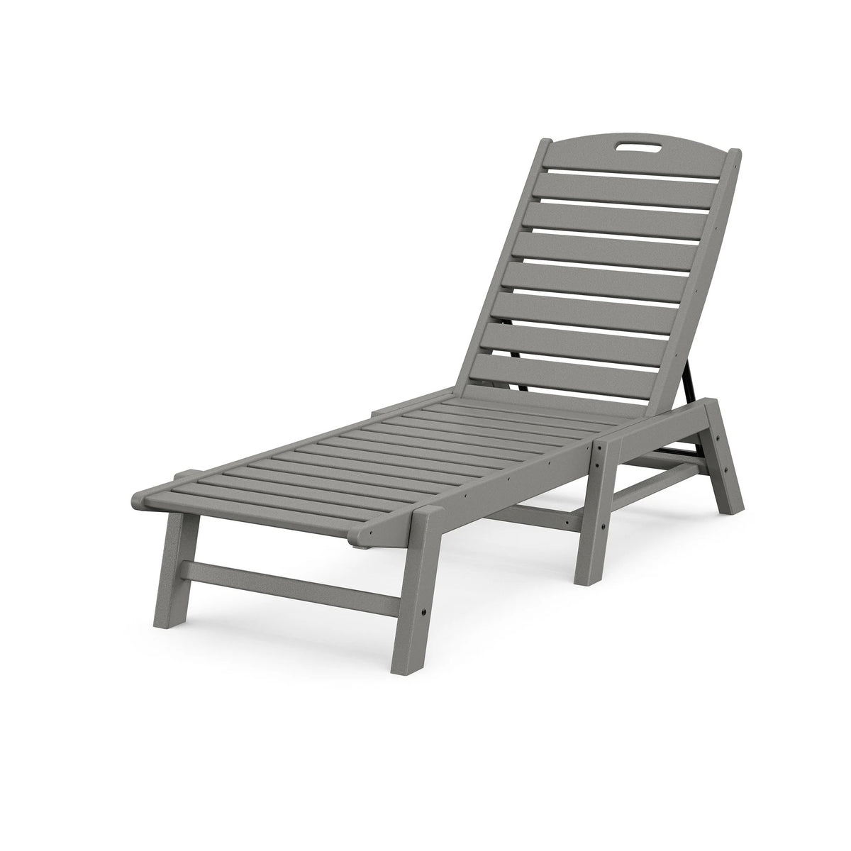 POLYWOOD Adjustable Chaise, 27" x 78 1/2" - Slate Gray