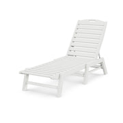 POLYWOOD Adjustable Chaise, 27" x 78 1/2" - White