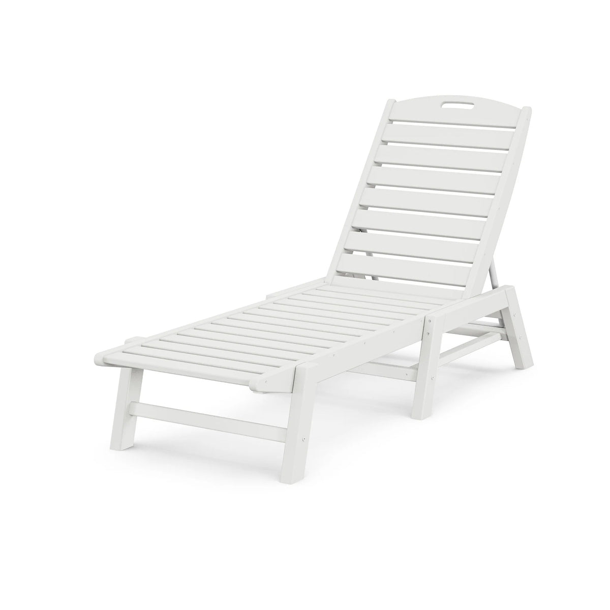 POLYWOOD Adjustable Chaise, 27" x 78 1/2" - White