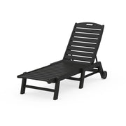 POLYWOOD Adjustable Chaise, 27" x 78 1/2" - Black