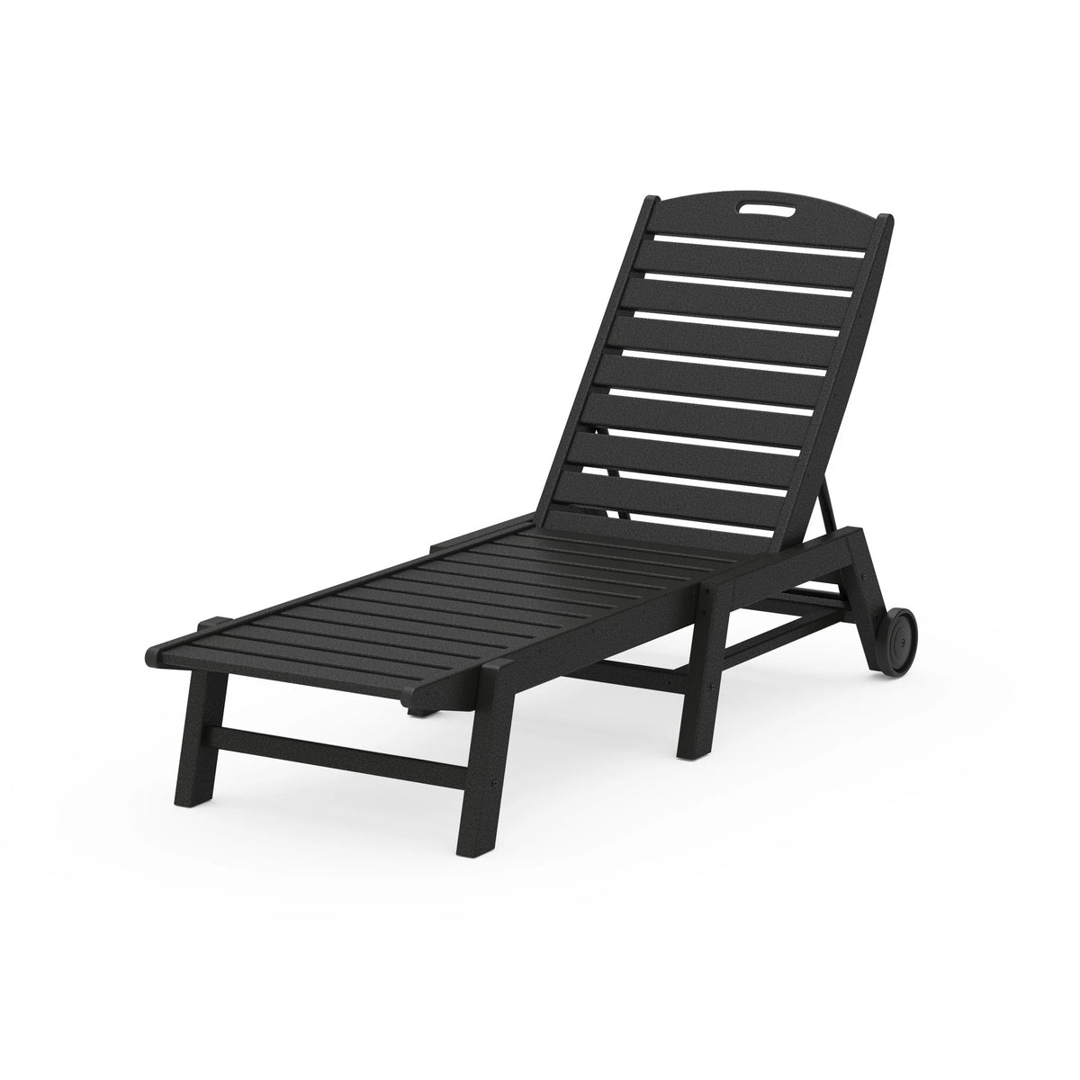 POLYWOOD Adjustable Chaise, 27" x 78 1/2" - Black