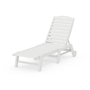POLYWOOD Adjustable Chaise, 27" x 78 1/2" - White