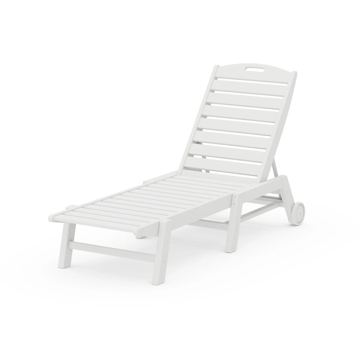 POLYWOOD Adjustable Chaise, 27" x 78 1/2" - White