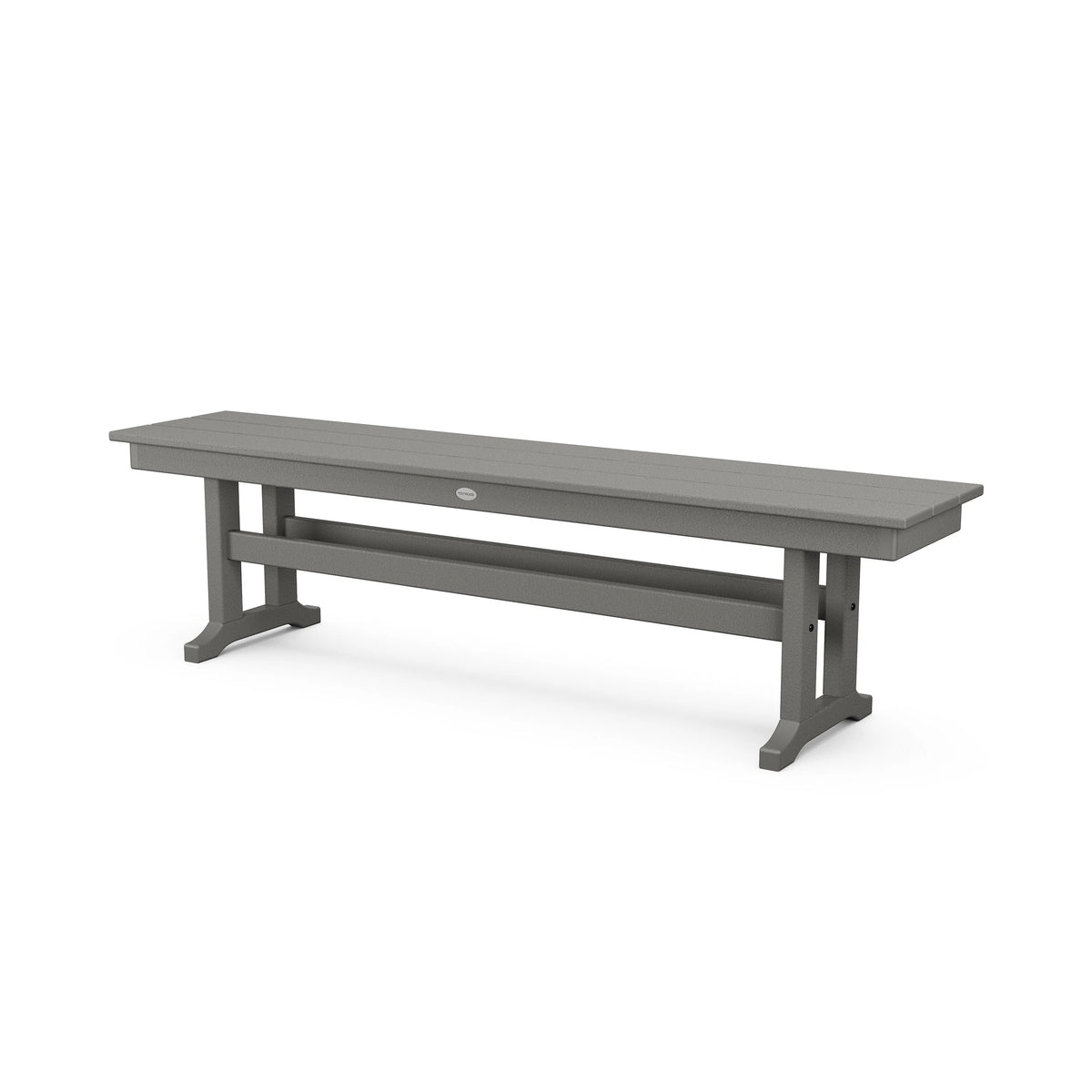 POLYWOOD PL36 Bench, 65" Wide - Slate Gray