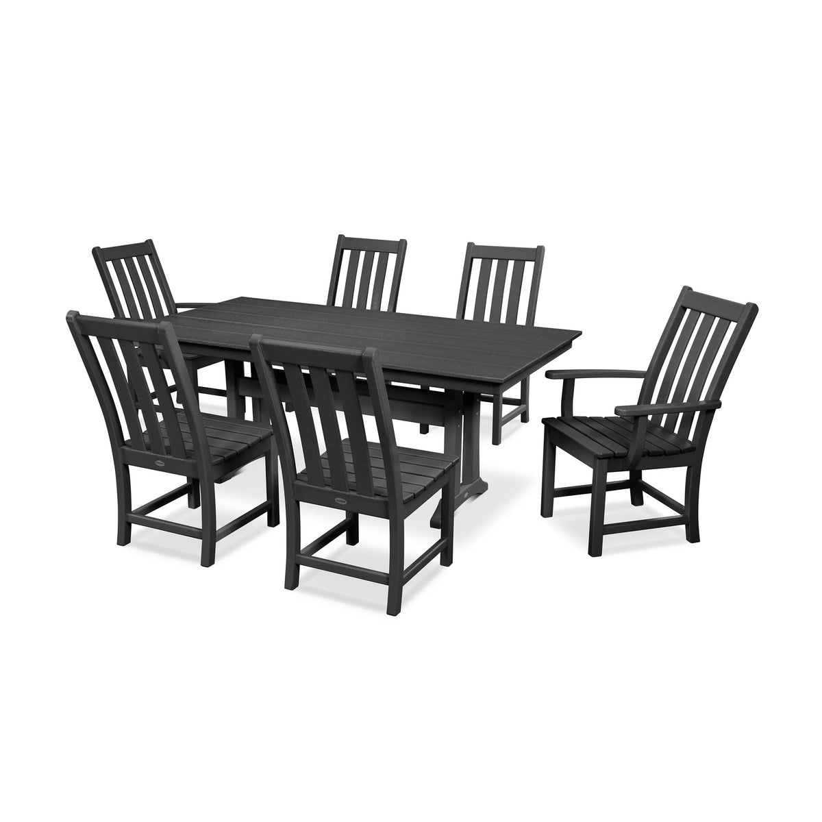 POLYWOOD PWS340-1 Table, 72 1/4" Wide - Black
