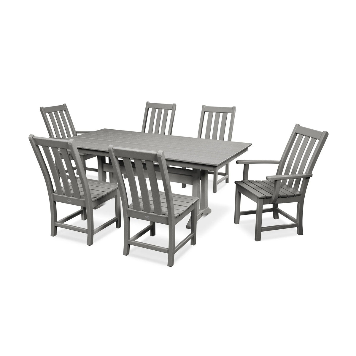 POLYWOOD PWS340-1 Table, 72 1/4" Wide - Slate Gray