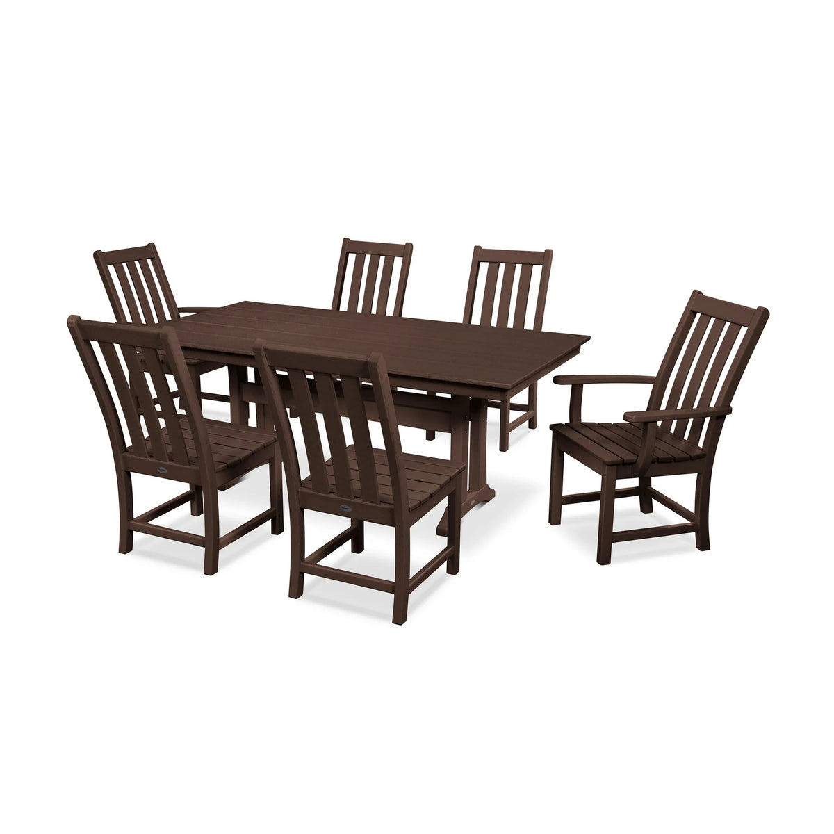 POLYWOOD PWS340-1 Table, 72 1/4" Wide - Mahogany