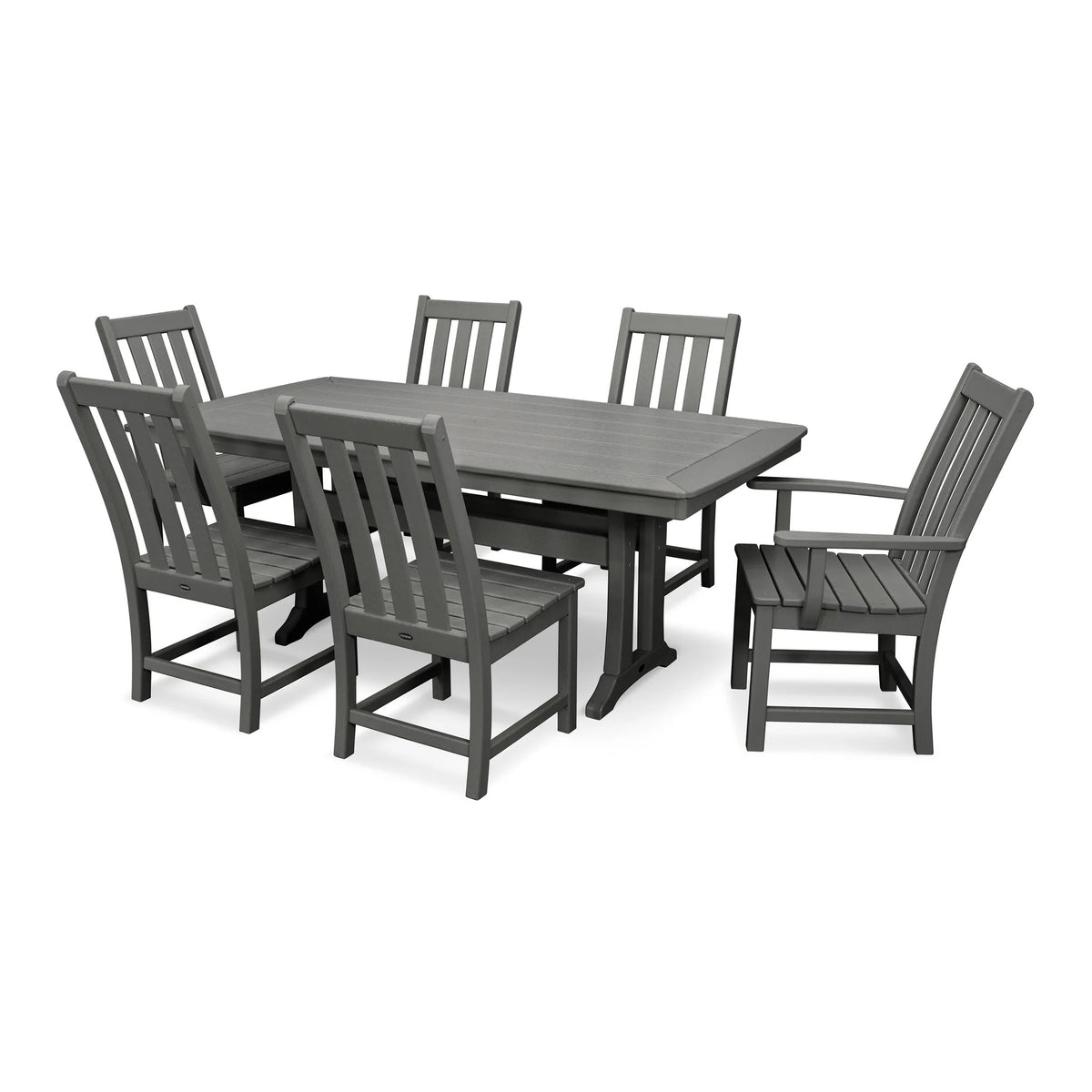 POLYWOOD PWS343-1 Table, 73" Wide - Slate Gray