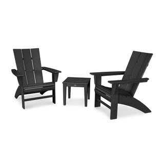 POLYWOOD PWS420-1 Chair Set, 18" Wide - Black