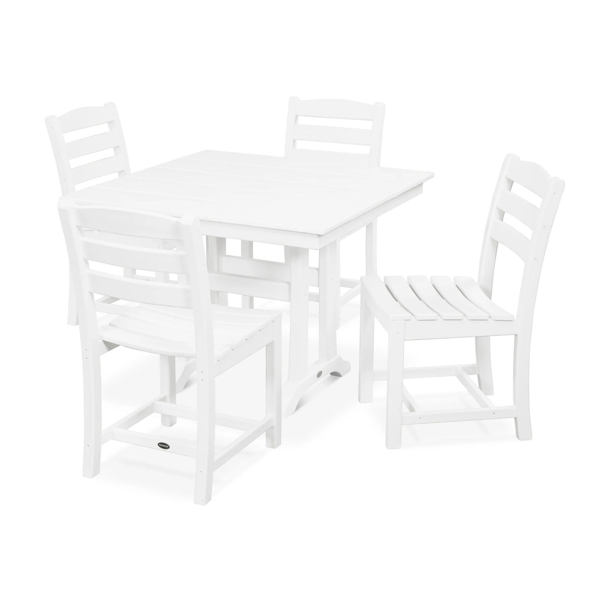 POLYWOOD PWS438-1 Table, 37 5/8" Wide - White