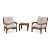 POLYWOOD PWS402-2 Set, 22 1/4" Wide - Teak Dune Burlap