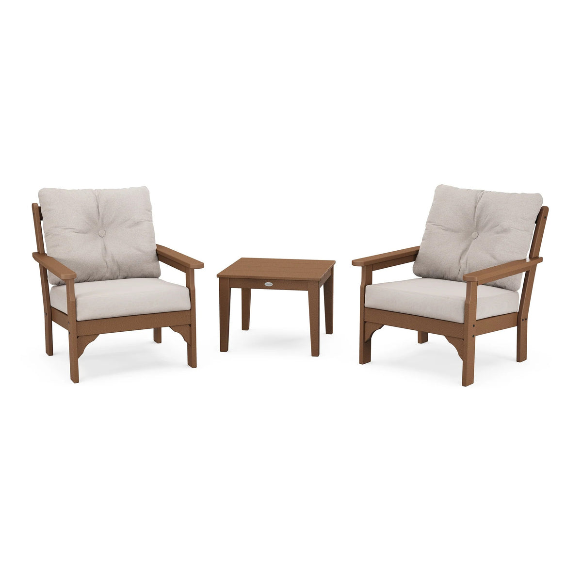 POLYWOOD PWS402-2 Set, 22 1/4" Wide - Teak Dune Burlap