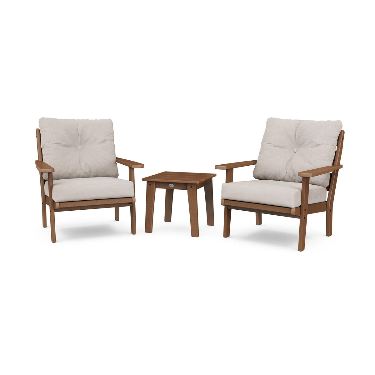 POLYWOOD PWS518-2 Set, 18 1/4" Wide - Teak Dune Burlap