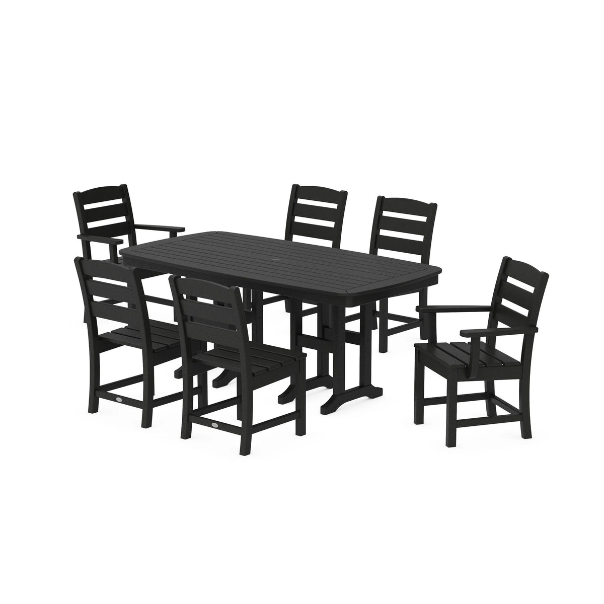 POLYWOOD PWS624-1 Table, 71 1/2" Wide - Black