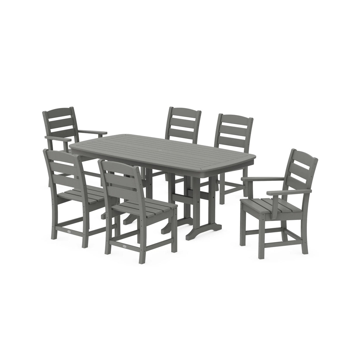 POLYWOOD PWS624-1 Table, 71 1/2" Wide - Slate Gray