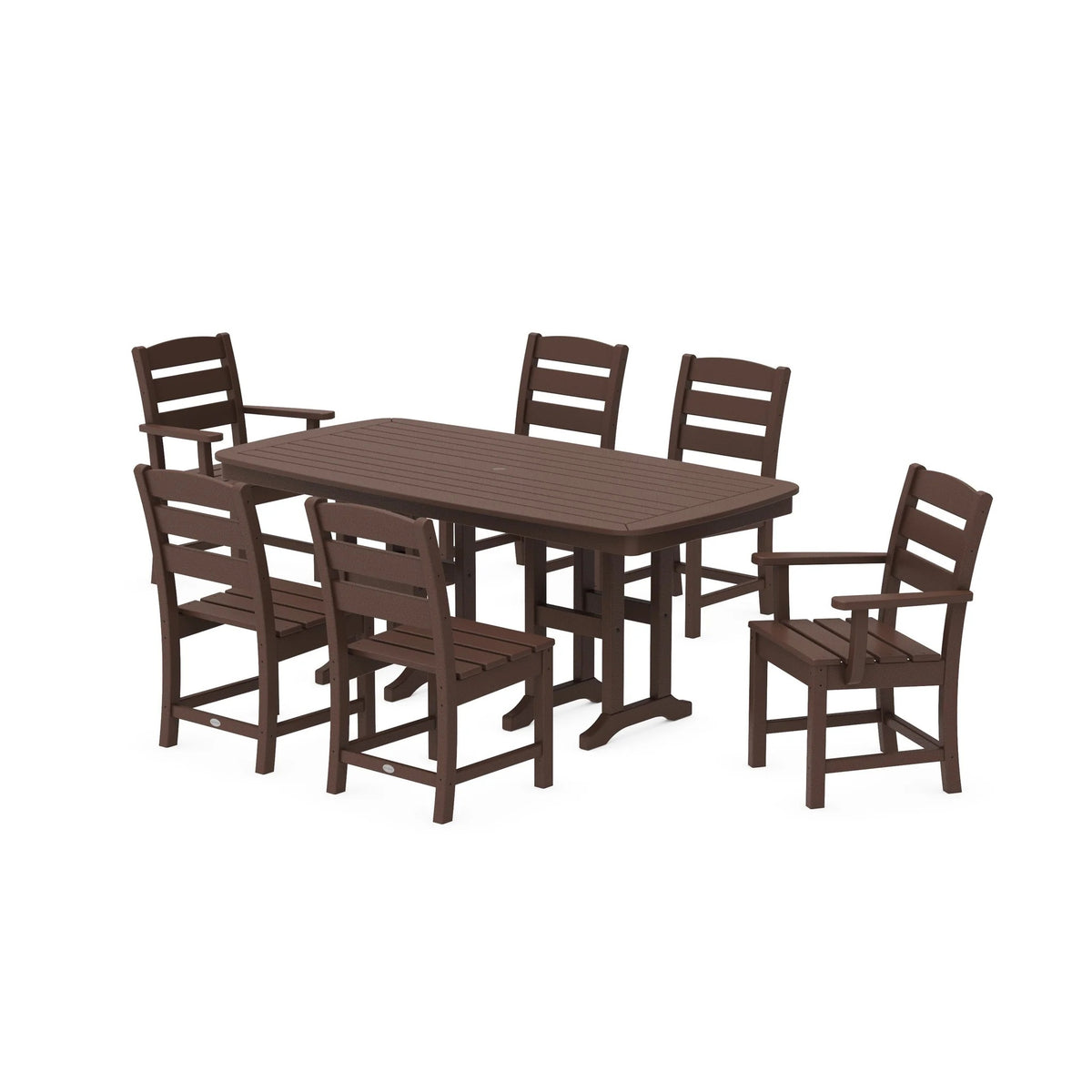 POLYWOOD PWS624-1 Table, 71 1/2" Wide - Mahogany