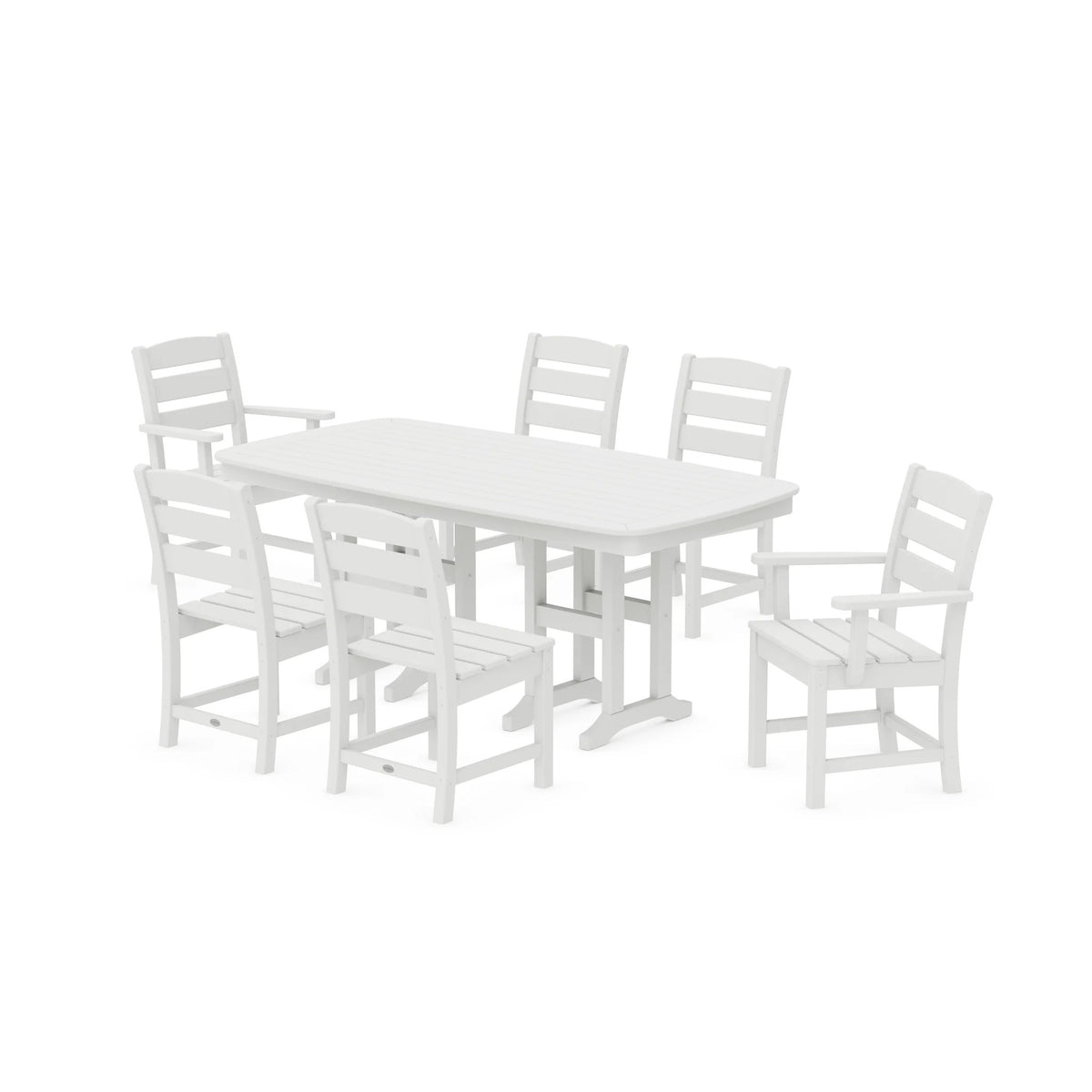 POLYWOOD PWS624-1 Table, 71 1/2" Wide - White